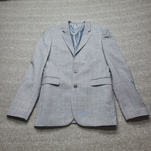 Express Other - Express Innovator Blazer Mens 36 Regular Gray Extra Slim Wool Blend Suit Jacket